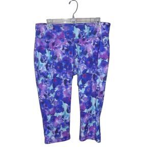 Danskin Now Floral Capri Leggings L